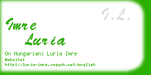 imre luria business card